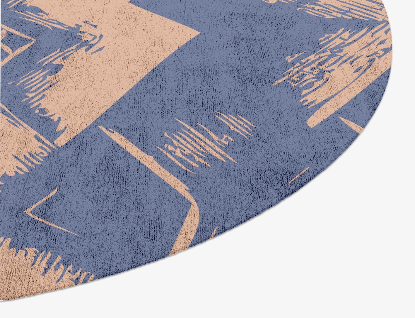 Mexican Wave Abstract Oval Hand Knotted Bamboo Silk Custom Rug by Rug Artisan