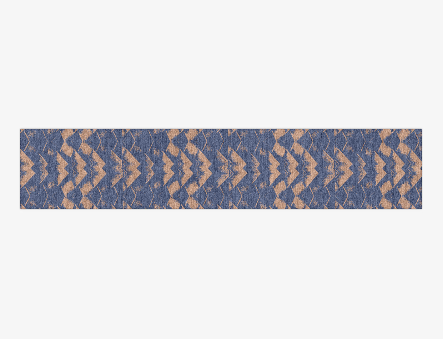 Mexican Wave Abstract Runner Hand Knotted Tibetan Wool Custom Rug by Rug Artisan