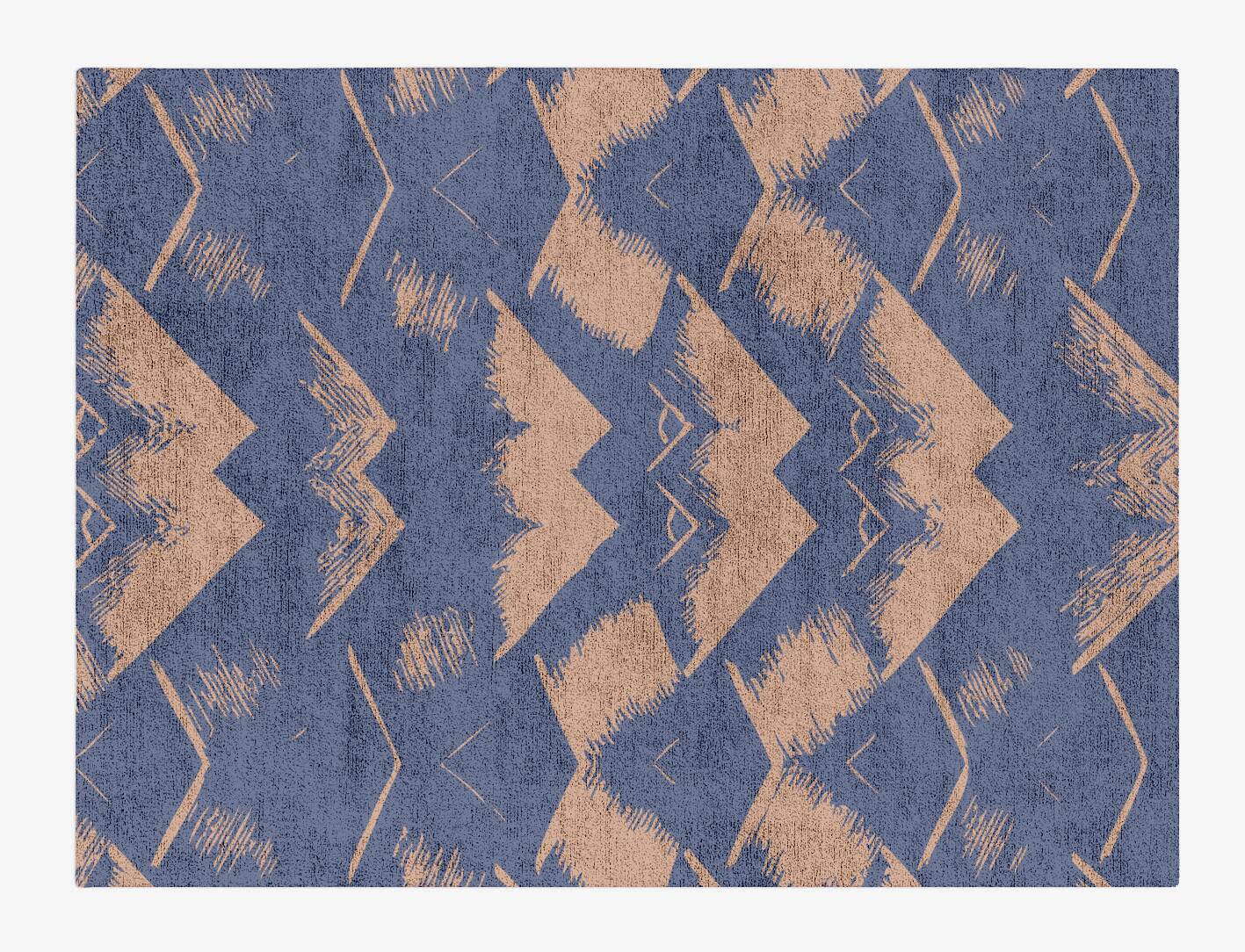 Mexican Wave Abstract Rectangle Hand Tufted Bamboo Silk Custom Rug by Rug Artisan