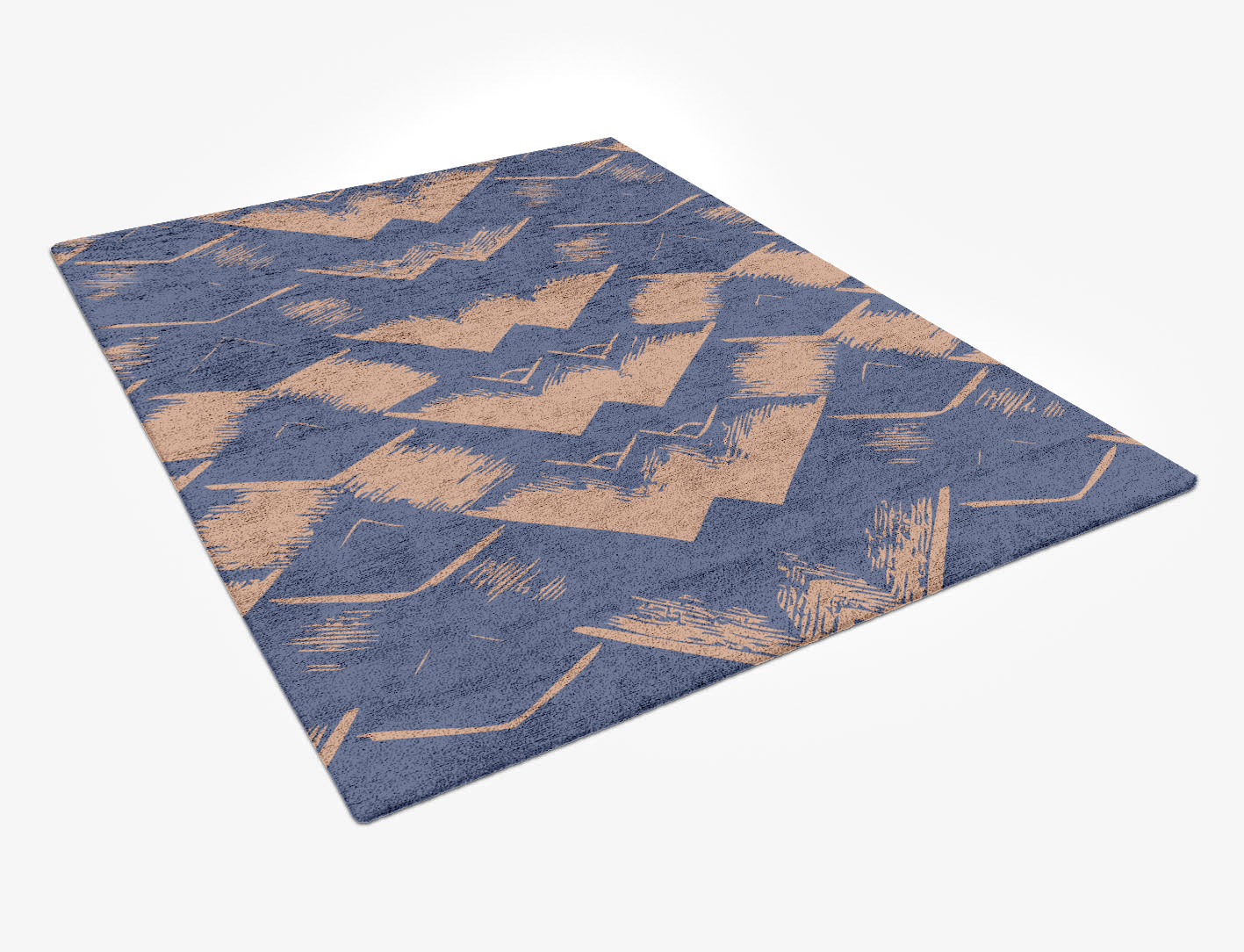 Mexican Wave Abstract Rectangle Hand Tufted Bamboo Silk Custom Rug by Rug Artisan