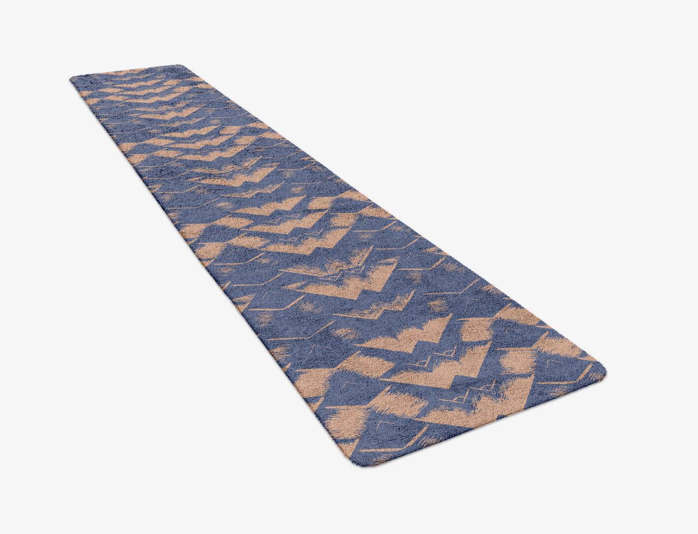 Mexican Wave Abstract Runner Hand Tufted Bamboo Silk Custom Rug by Rug Artisan