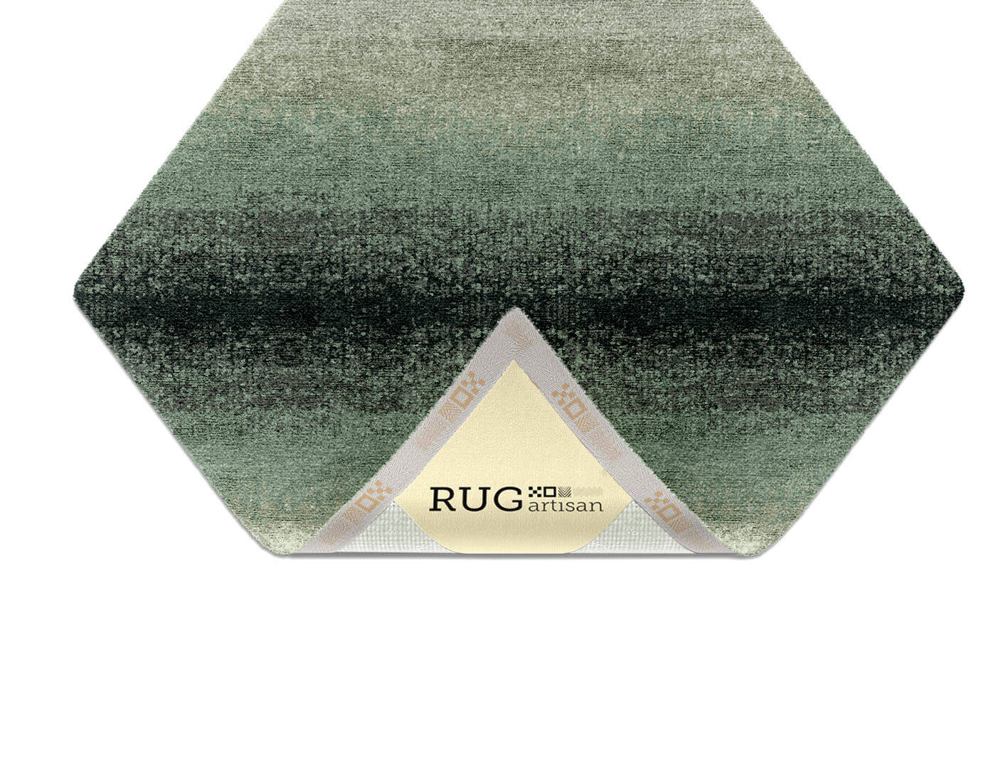 Midsea Gradation Diamond Hand Knotted Bamboo Silk Custom Rug by Rug Artisan