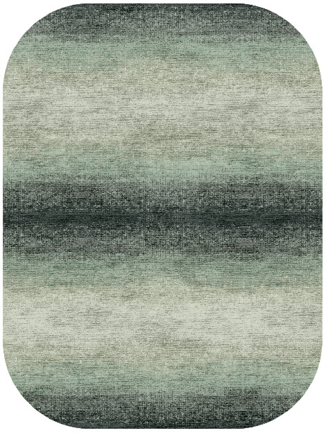 Midsea Gradation Oblong Hand Knotted Bamboo Silk Custom Rug by Rug Artisan