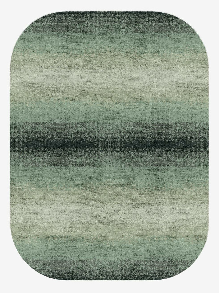Midsea Gradation Oblong Hand Knotted Bamboo Silk Custom Rug by Rug Artisan