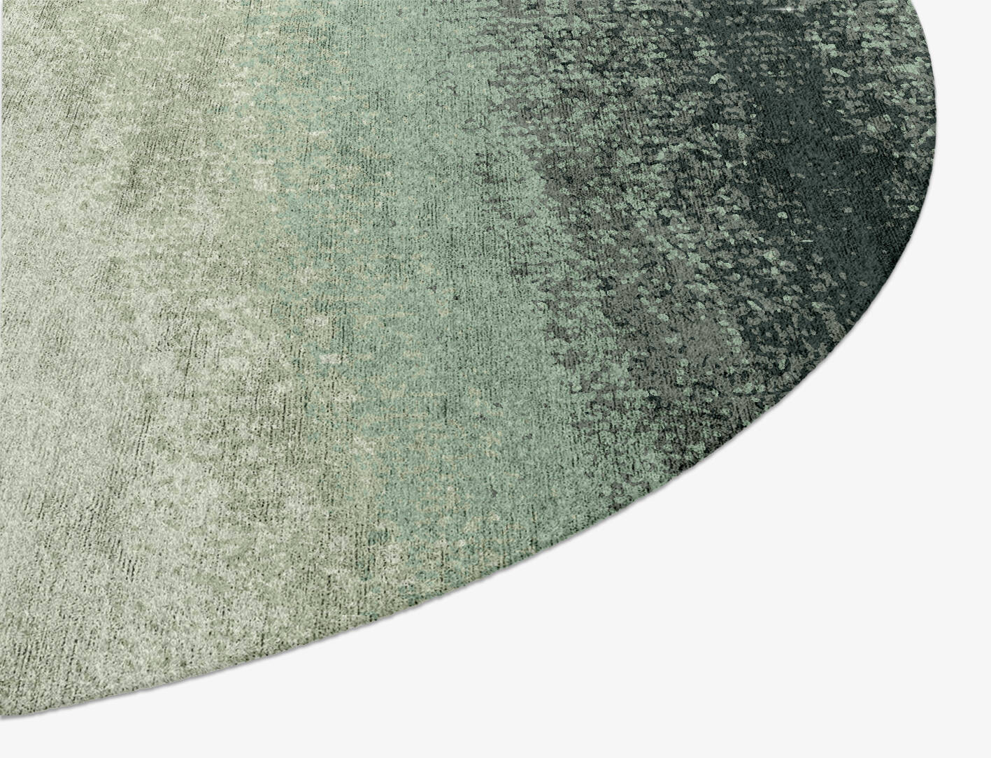 Midsea Gradation Oval Hand Knotted Bamboo Silk Custom Rug by Rug Artisan