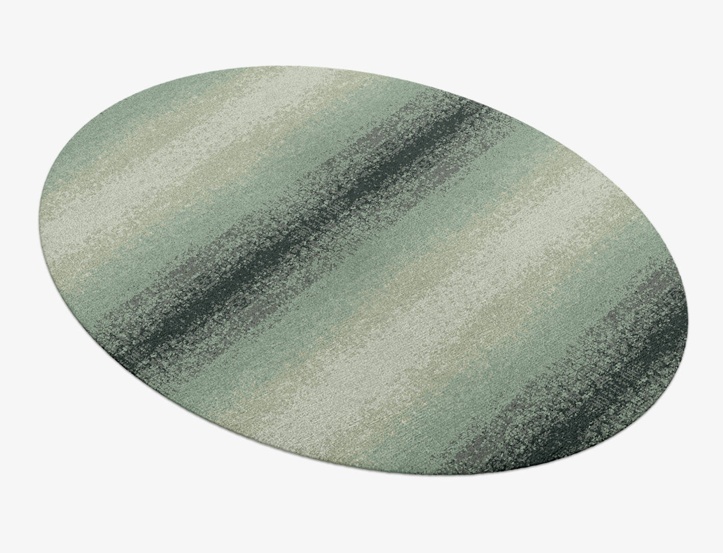 Midsea Gradation Oval Hand Knotted Tibetan Wool Custom Rug by Rug Artisan