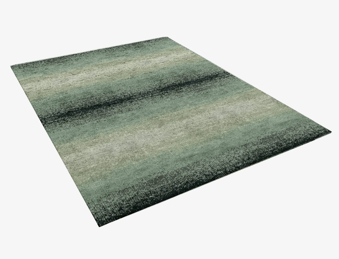 Midsea Gradation Rectangle Hand Knotted Bamboo Silk Custom Rug by Rug Artisan