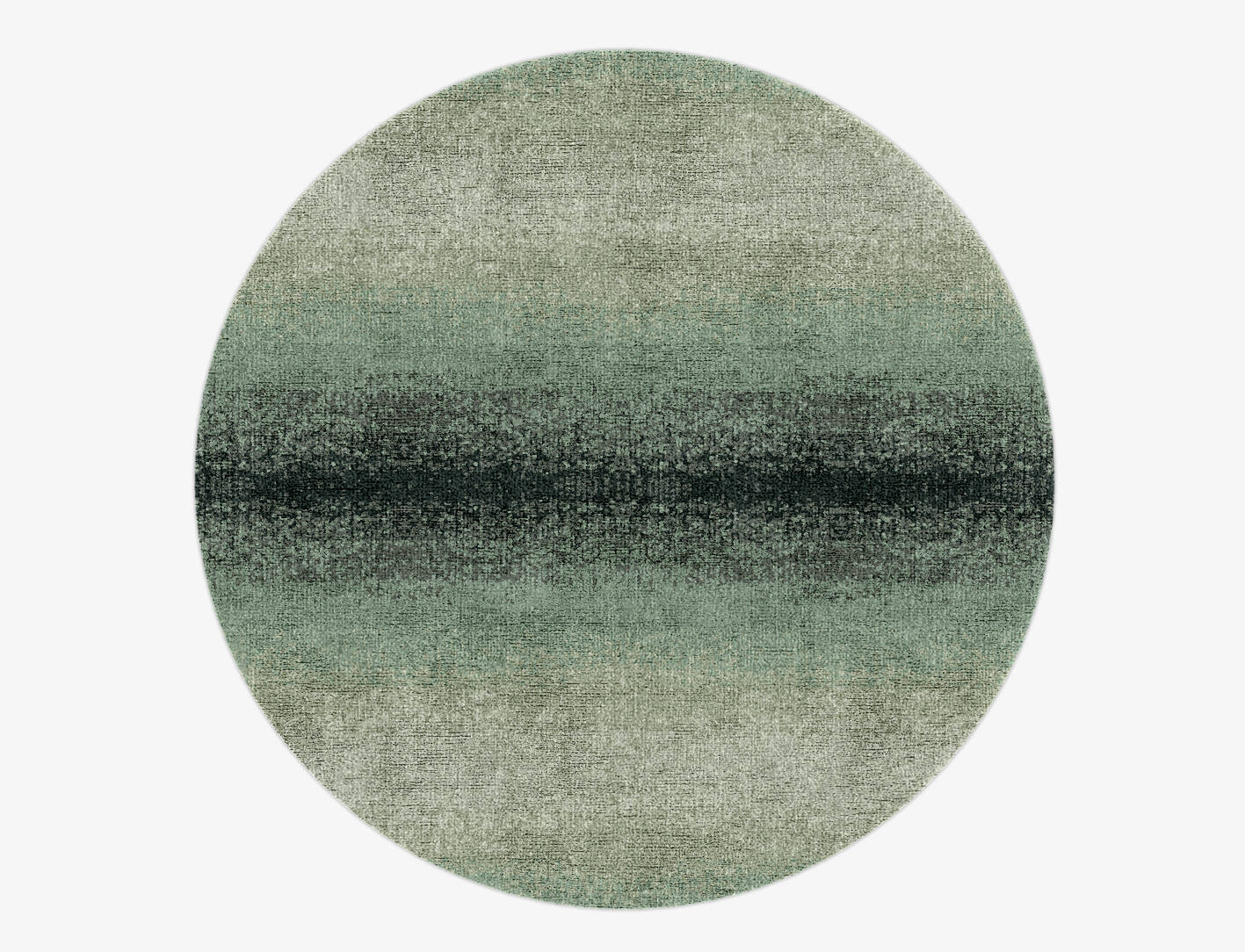Midsea Gradation Round Hand Knotted Bamboo Silk Custom Rug by Rug Artisan