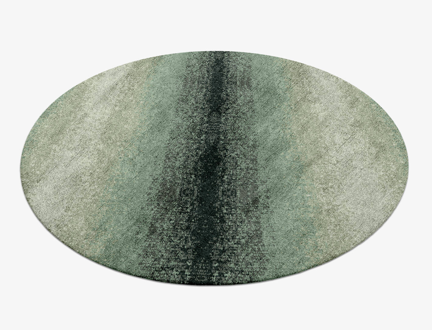 Midsea Gradation Round Hand Knotted Bamboo Silk Custom Rug by Rug Artisan