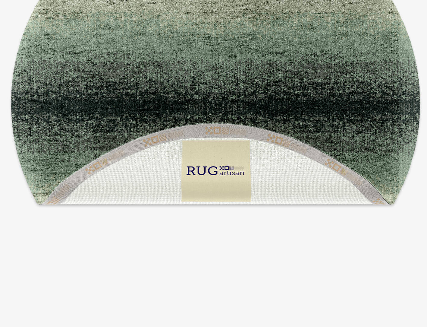 Midsea Gradation Round Hand Knotted Bamboo Silk Custom Rug by Rug Artisan
