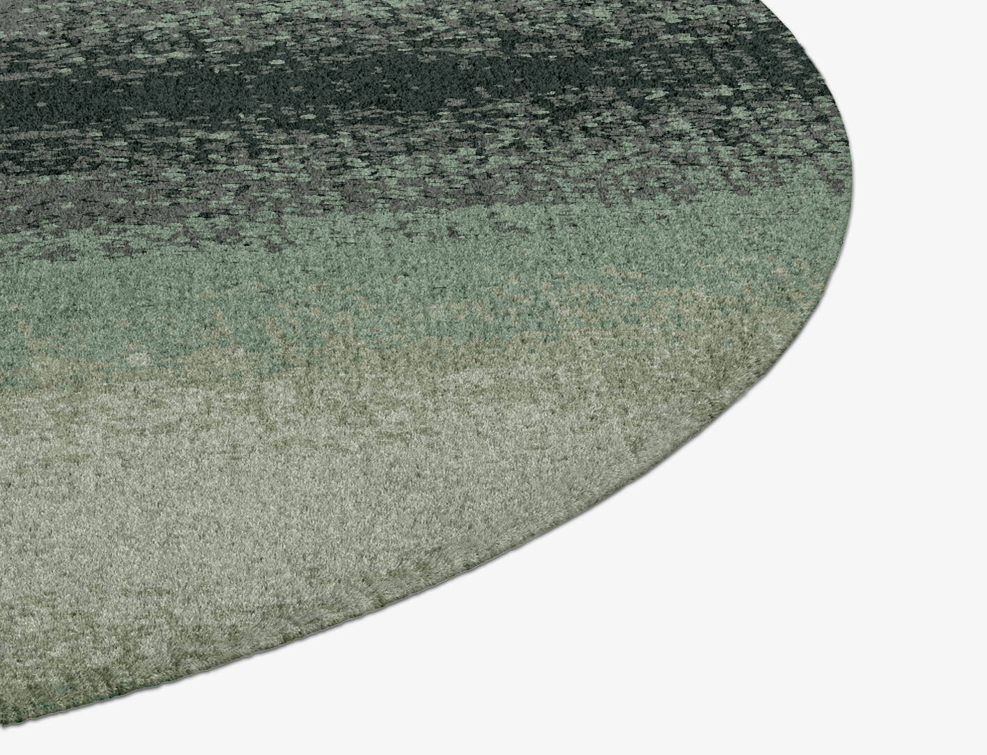 Midsea Gradation Round Hand Knotted Tibetan Wool Custom Rug by Rug Artisan
