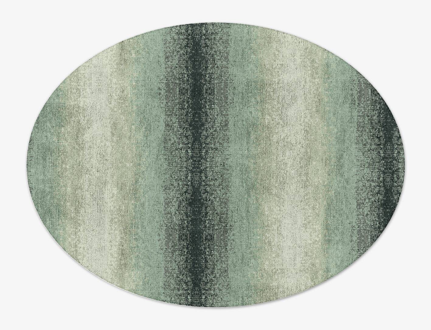 Midsea Gradation Oval Hand Tufted Bamboo Silk Custom Rug by Rug Artisan