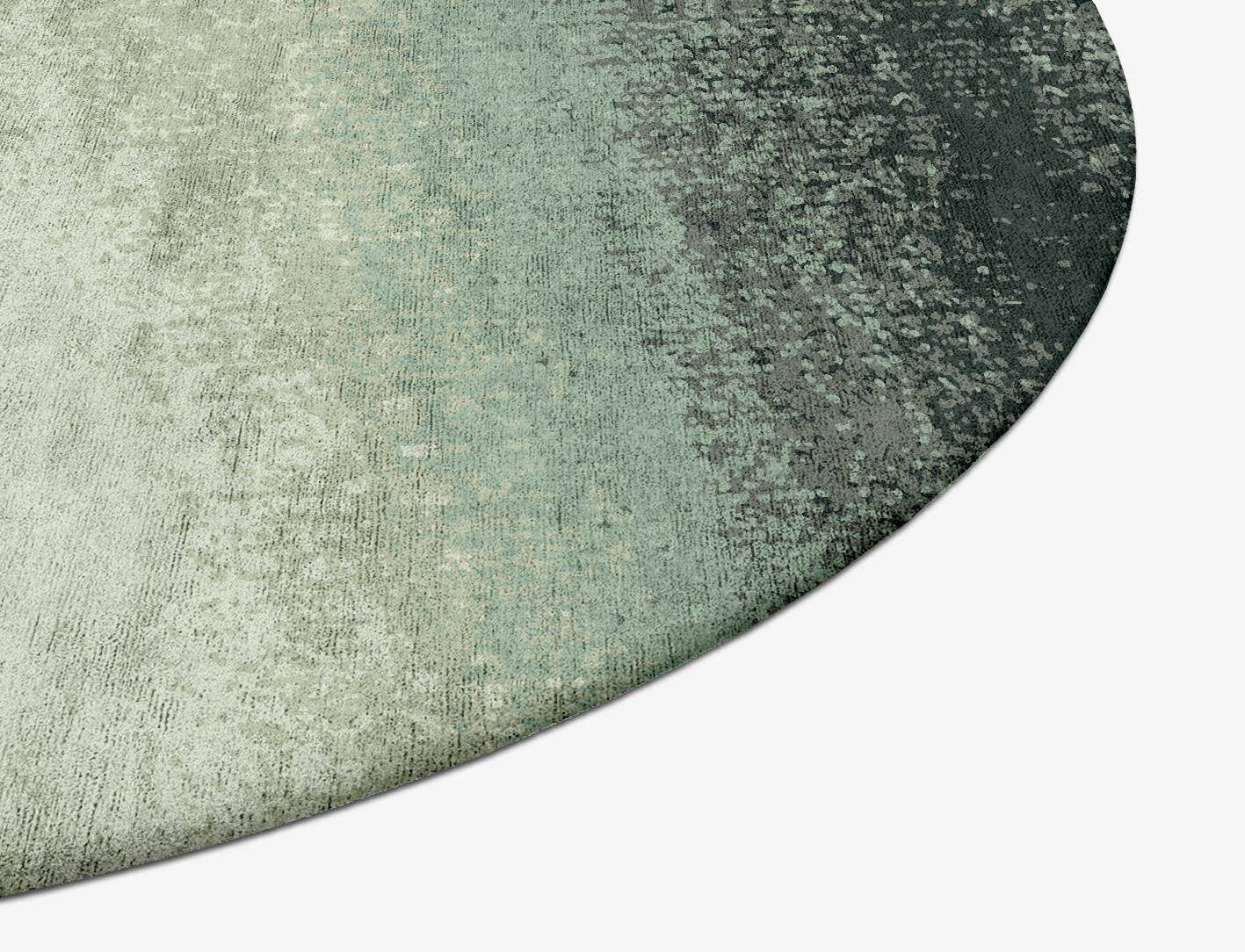 Midsea Gradation Oval Hand Tufted Bamboo Silk Custom Rug by Rug Artisan