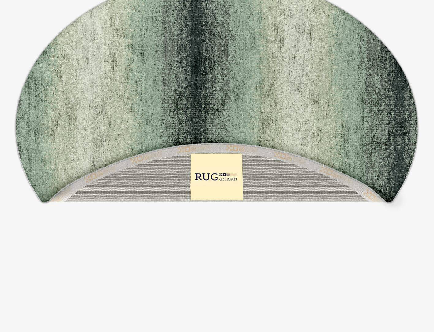 Midsea Gradation Oval Hand Tufted Bamboo Silk Custom Rug by Rug Artisan