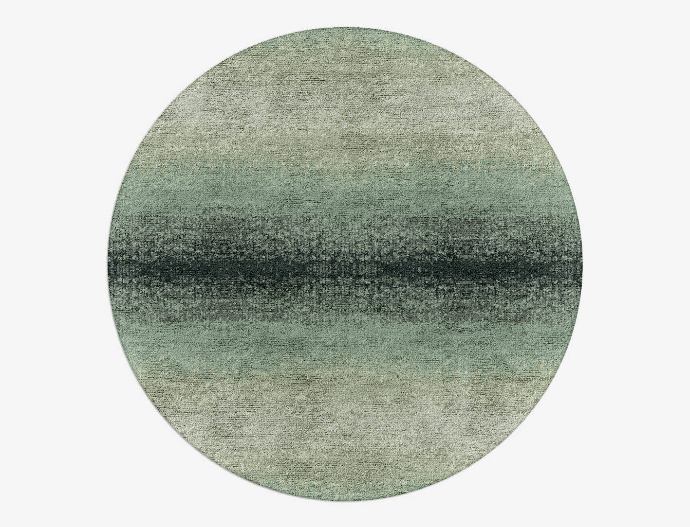 Midsea Gradation Round Hand Tufted Bamboo Silk Custom Rug by Rug Artisan