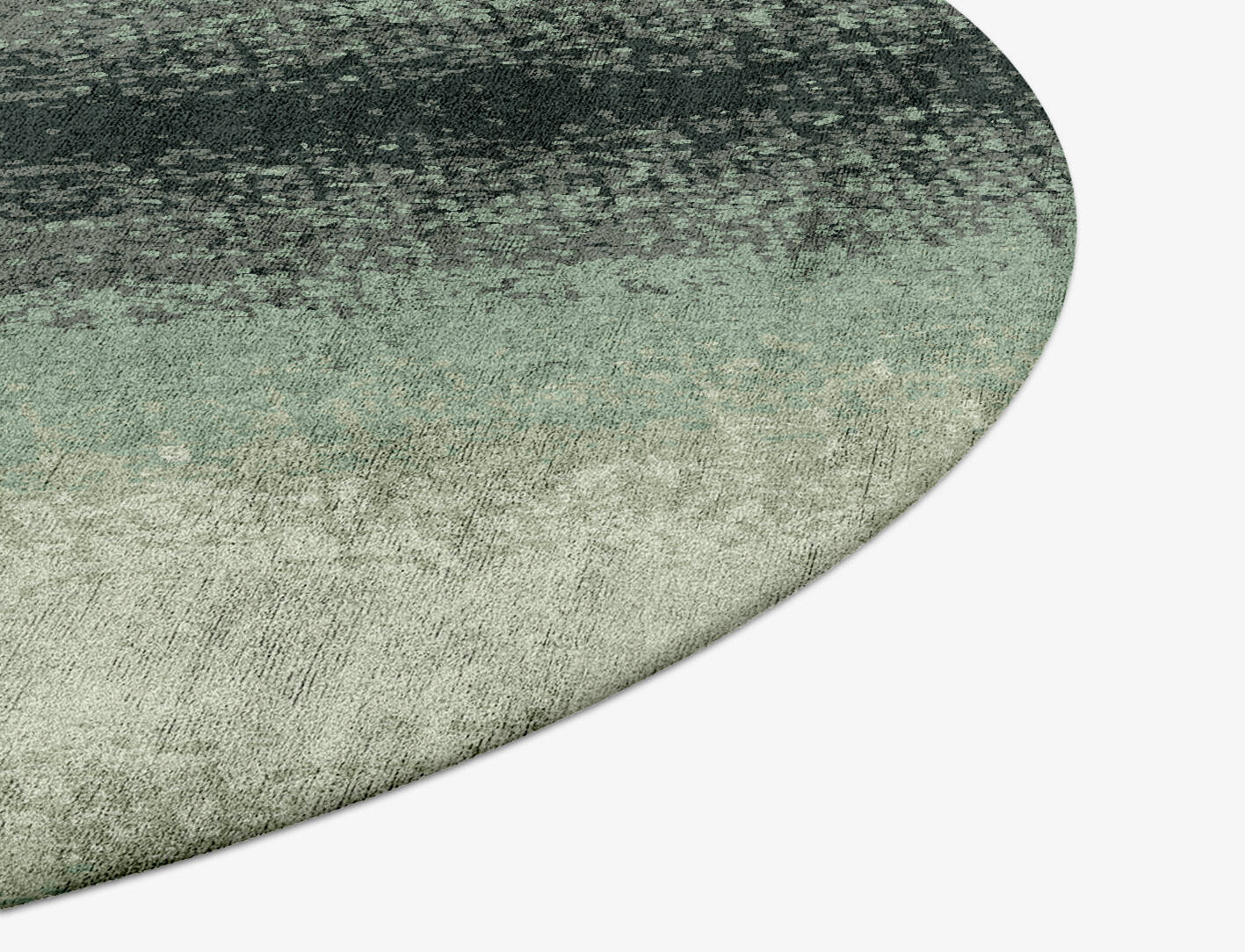 Midsea Gradation Round Hand Tufted Bamboo Silk Custom Rug by Rug Artisan