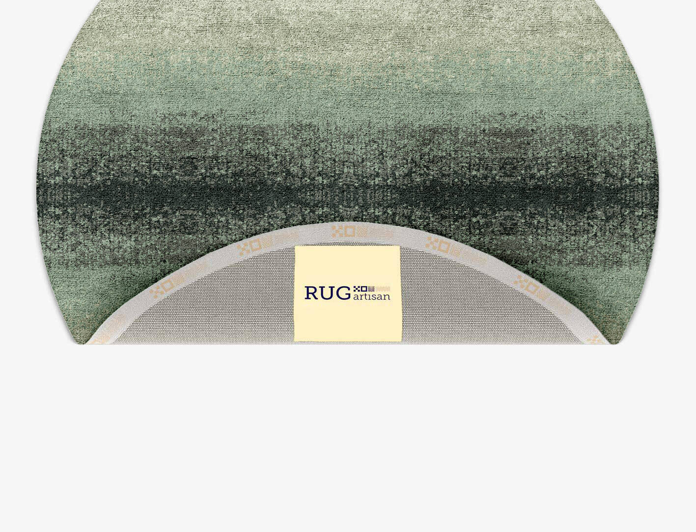 Midsea Gradation Round Hand Tufted Bamboo Silk Custom Rug by Rug Artisan