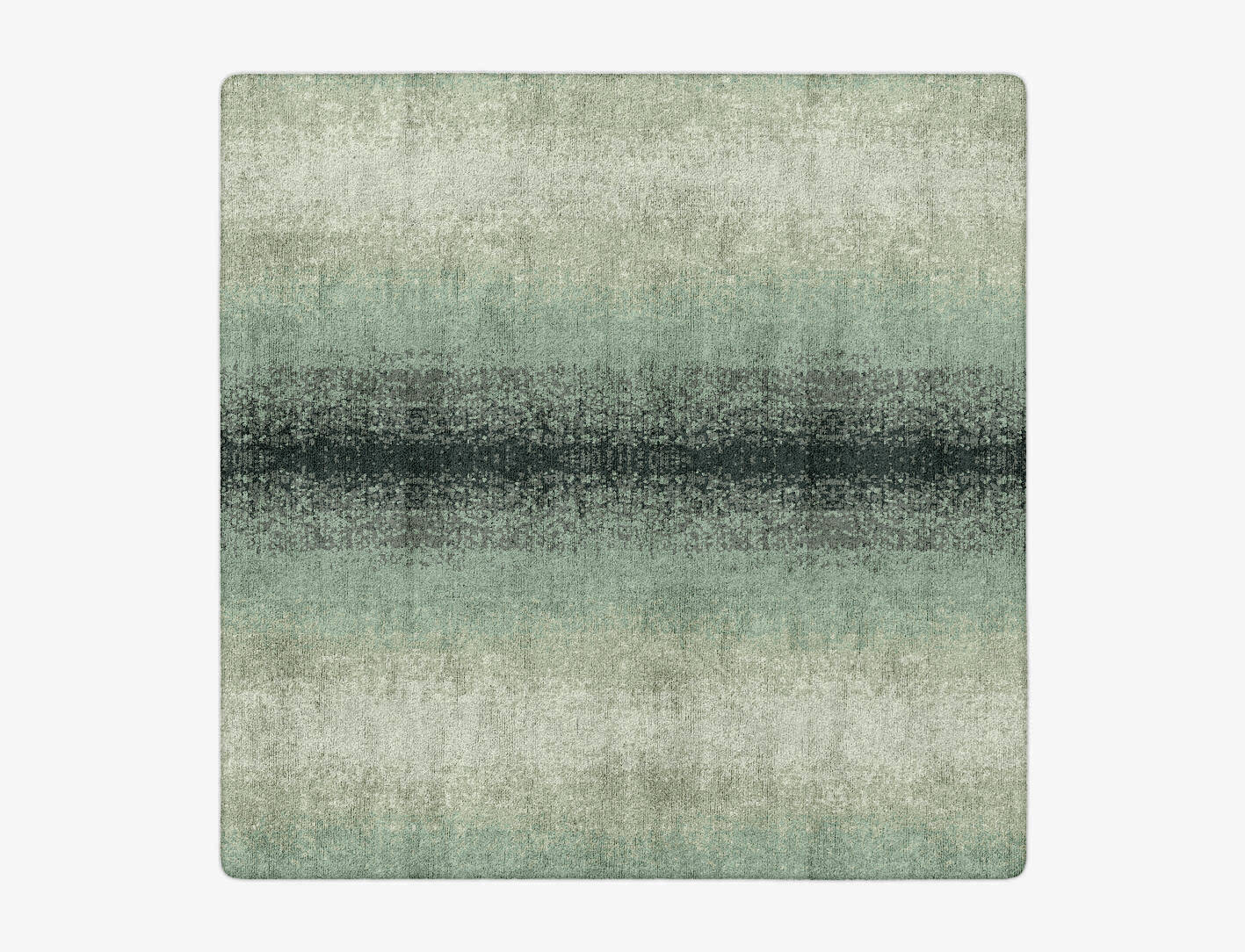 Midsea Gradation Square Hand Tufted Bamboo Silk Custom Rug by Rug Artisan