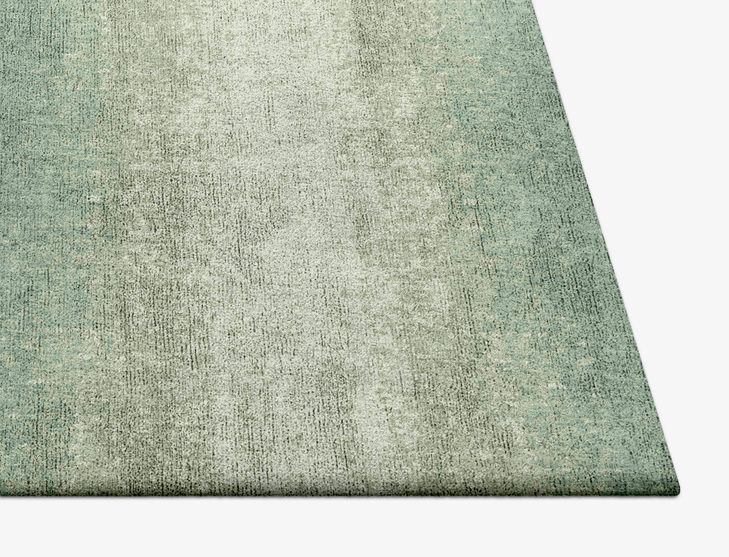 Midsea Gradation Square Hand Tufted Bamboo Silk Custom Rug by Rug Artisan