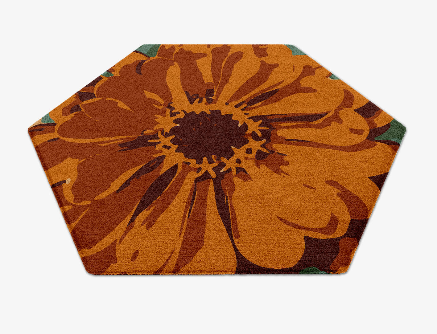 Midsummer Floral Hexagon Hand Knotted Tibetan Wool Custom Rug by Rug Artisan