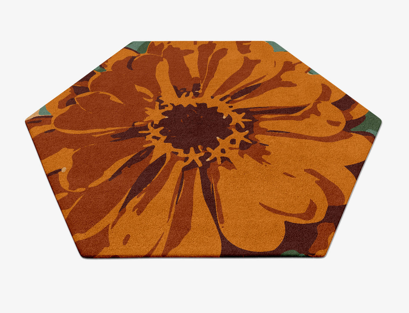 Midsummer Floral Hexagon Hand Tufted Pure Wool Custom Rug by Rug Artisan