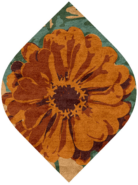 Midsummer Floral Ogee Hand Tufted Bamboo Silk Custom Rug by Rug Artisan