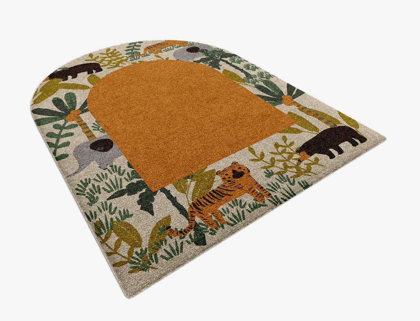 Mighty Jungle Kids Arch Hand Knotted Tibetan Wool Custom Rug by Rug Artisan