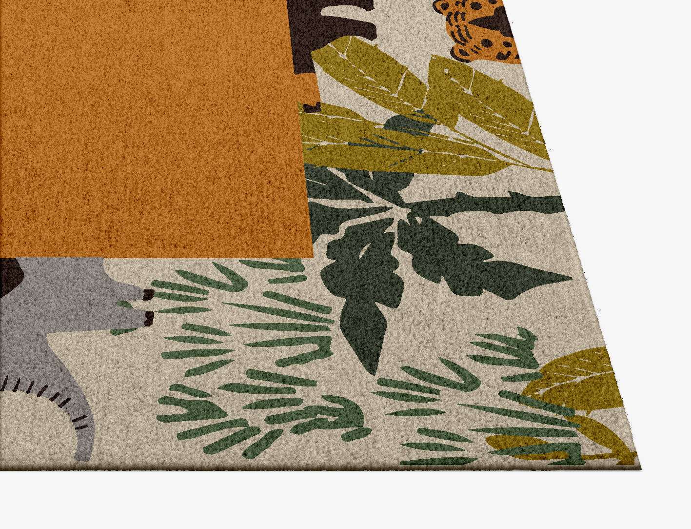 Mighty Jungle Kids Square Hand Knotted Tibetan Wool Custom Rug by Rug Artisan