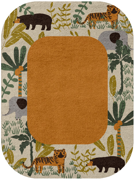 Mighty Jungle Kids Oblong Hand Tufted Pure Wool Custom Rug by Rug Artisan