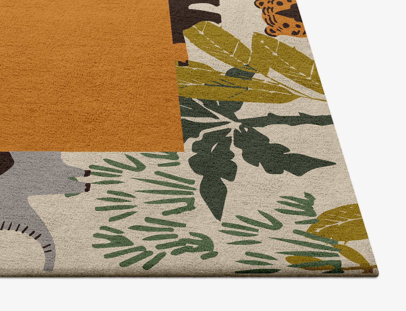 Mighty Jungle Kids Square Hand Tufted Pure Wool Custom Rug by Rug Artisan