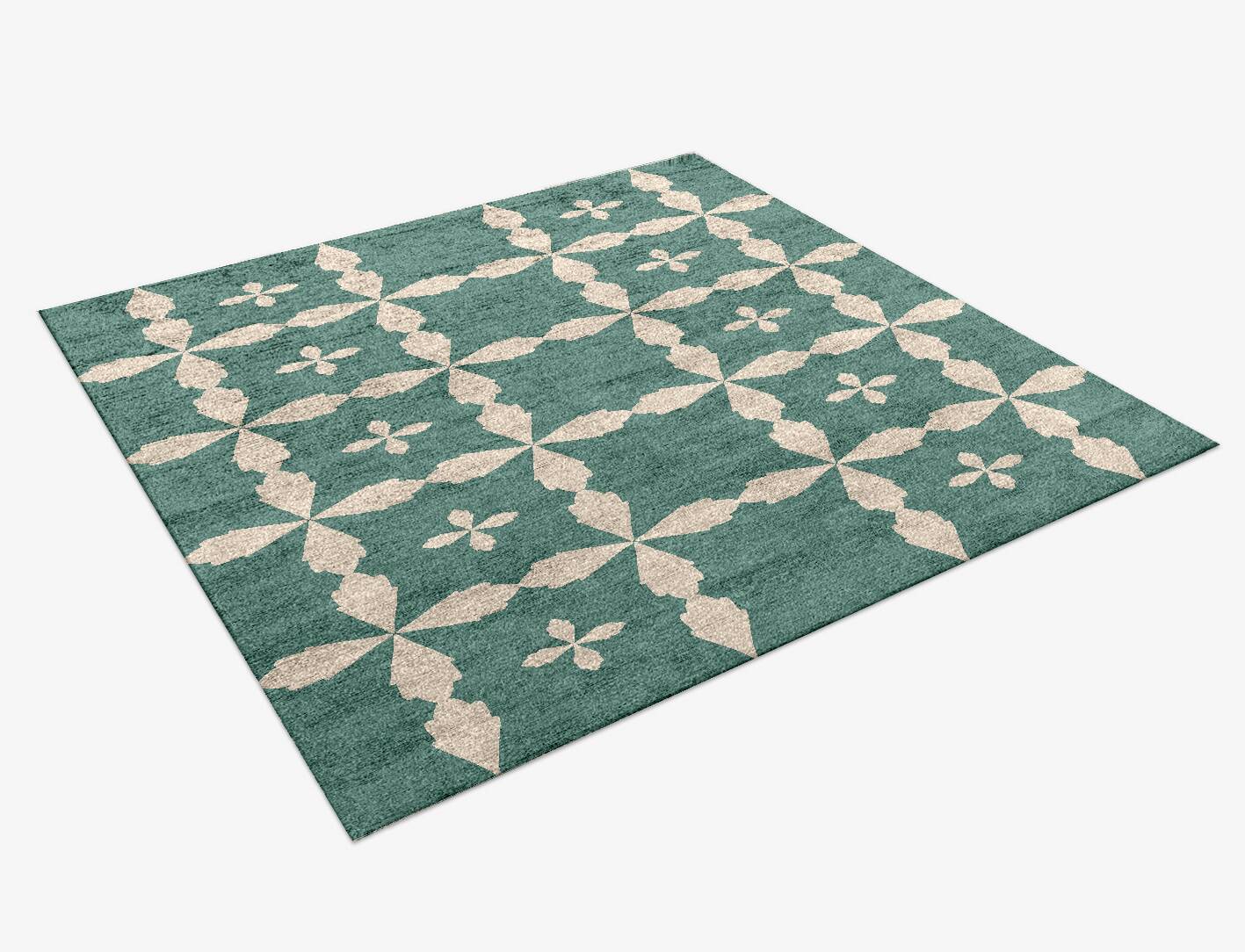 Millefleurs Kids Square Hand Knotted Bamboo Silk Custom Rug by Rug Artisan