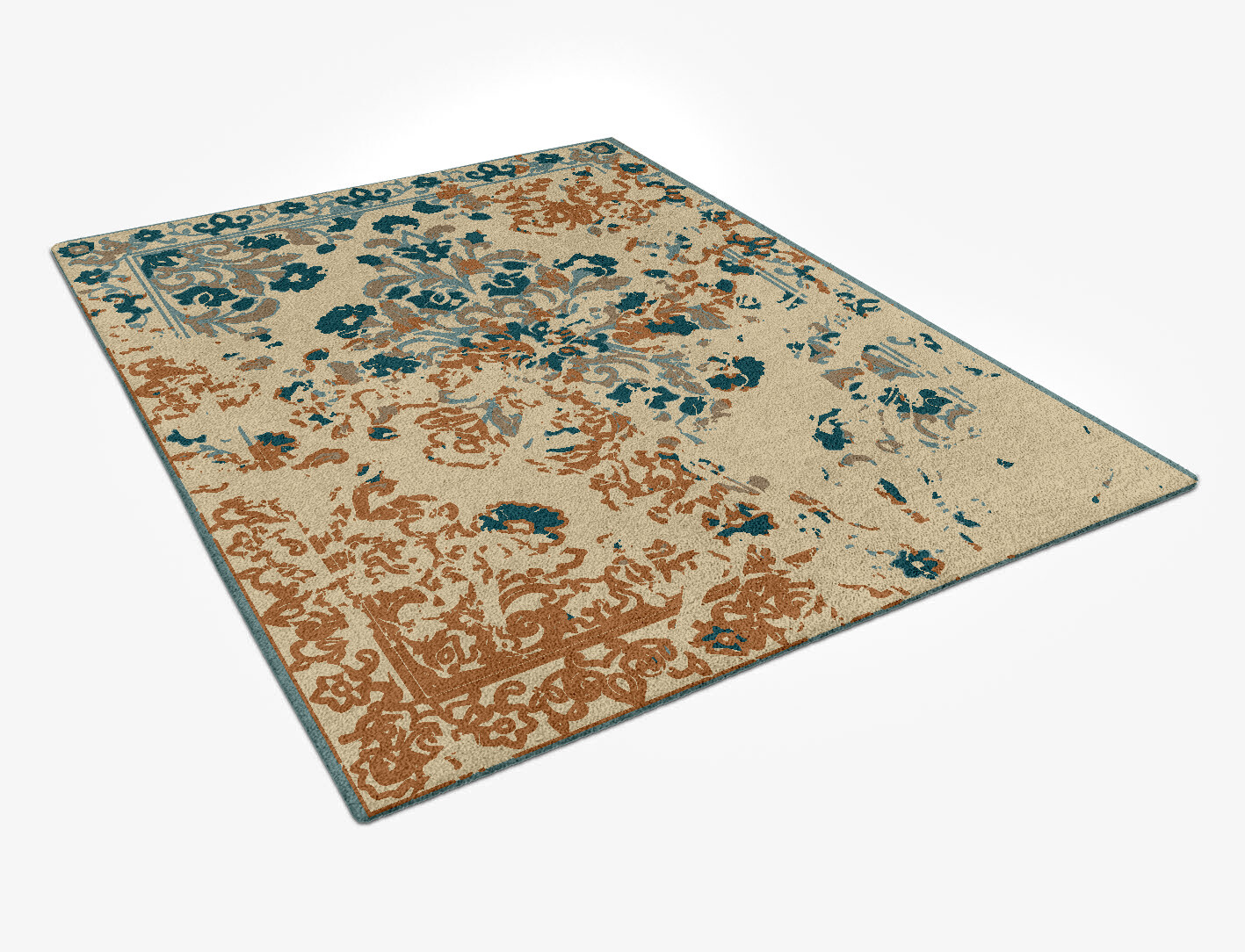 Mina Persian Bagh Rectangle Hand Tufted Pure Wool Custom Rug by Rug Artisan