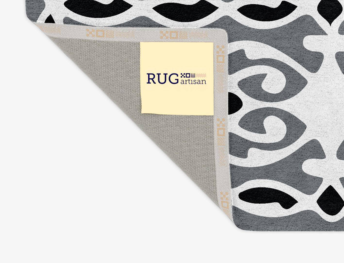 Minaret Grey Monochrome Rectangle Hand Tufted Pure Wool Custom Rug by Rug Artisan