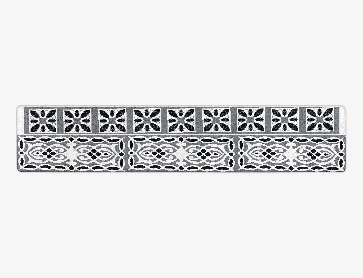 Minaret Grey Monochrome Runner Hand Tufted Pure Wool Custom Rug by Rug Artisan