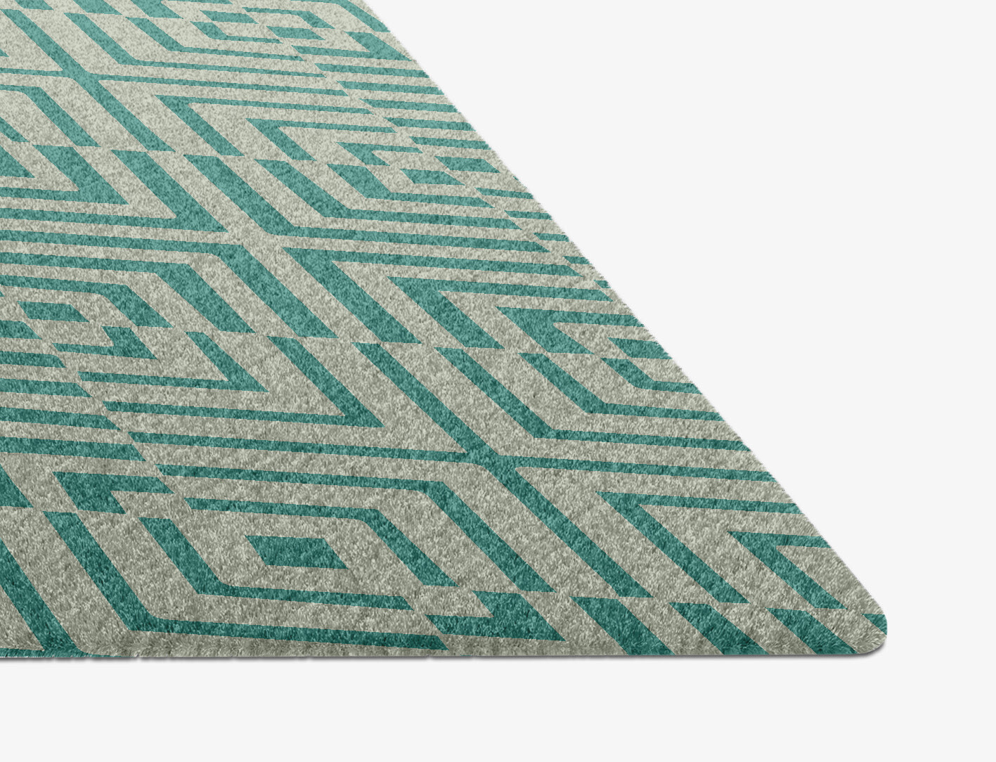 Mirage Geometric Diamond Hand Knotted Tibetan Wool Custom Rug by Rug Artisan
