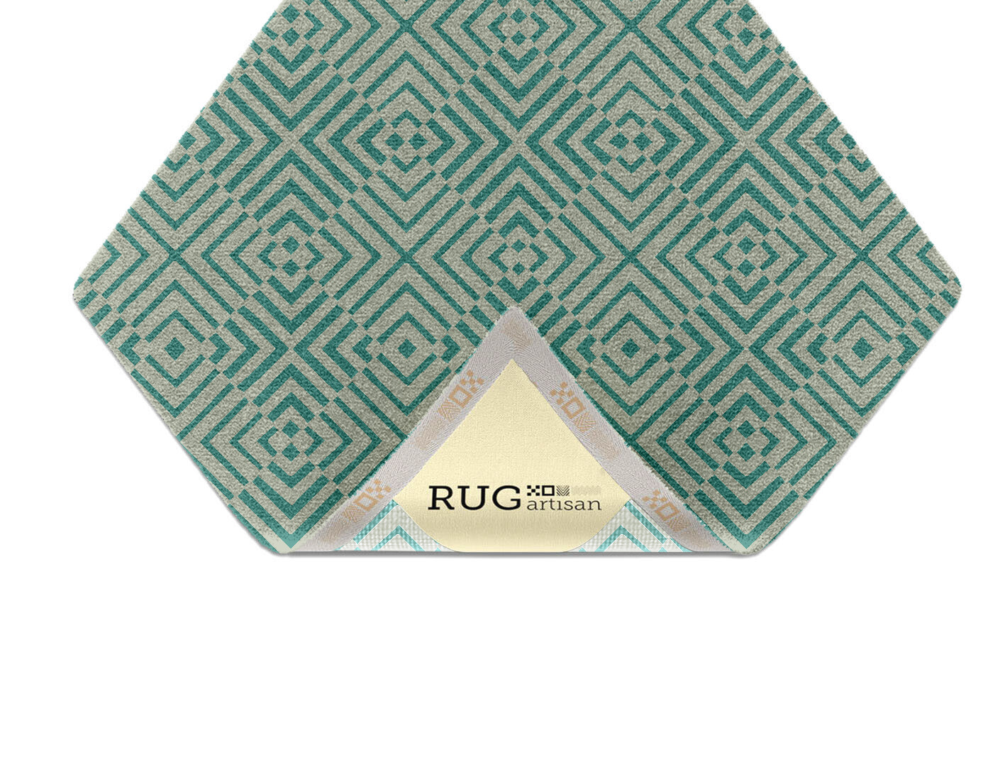 Mirage Geometric Diamond Hand Knotted Tibetan Wool Custom Rug by Rug Artisan