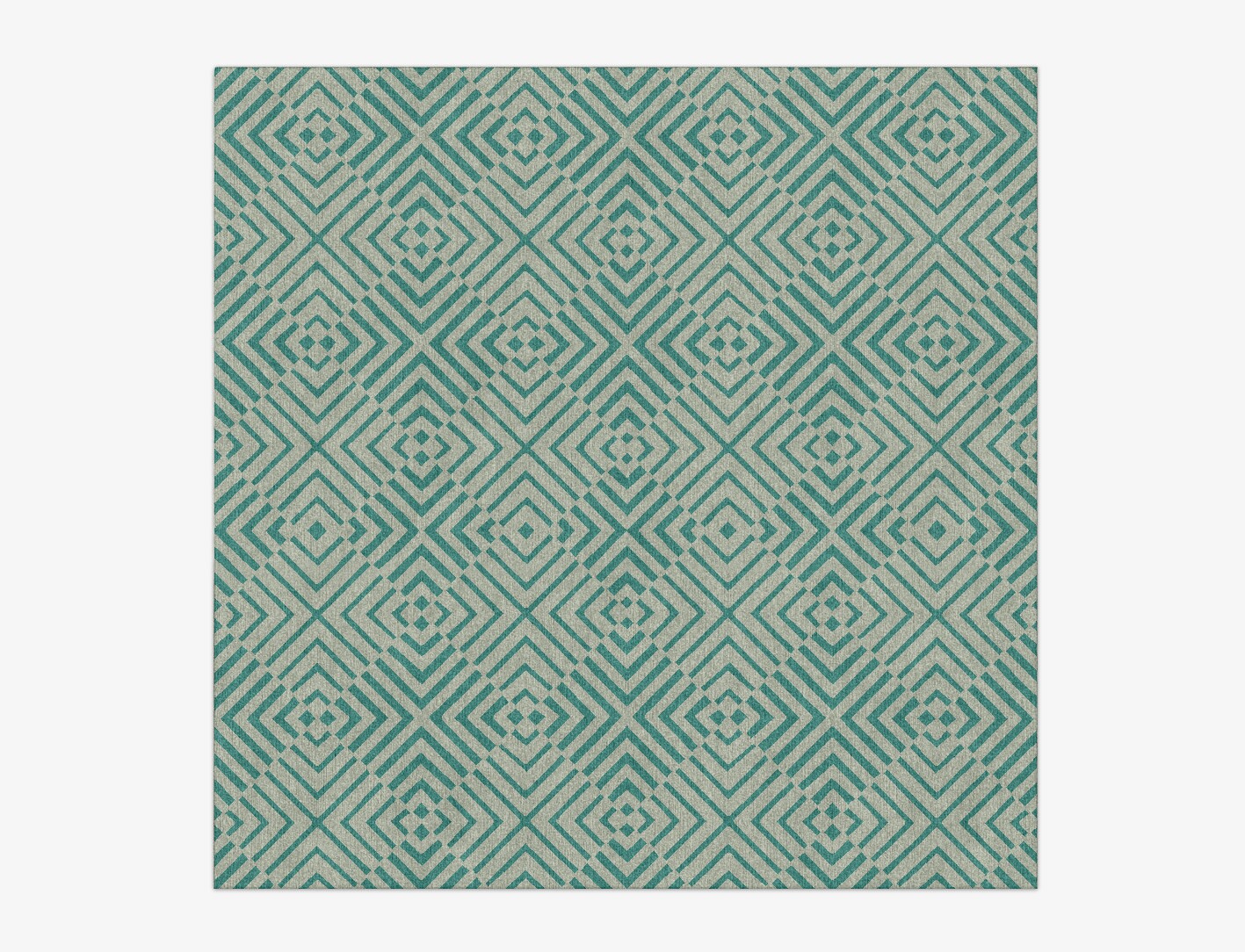 Mirage Geometric Square Hand Knotted Tibetan Wool Custom Rug by Rug Artisan