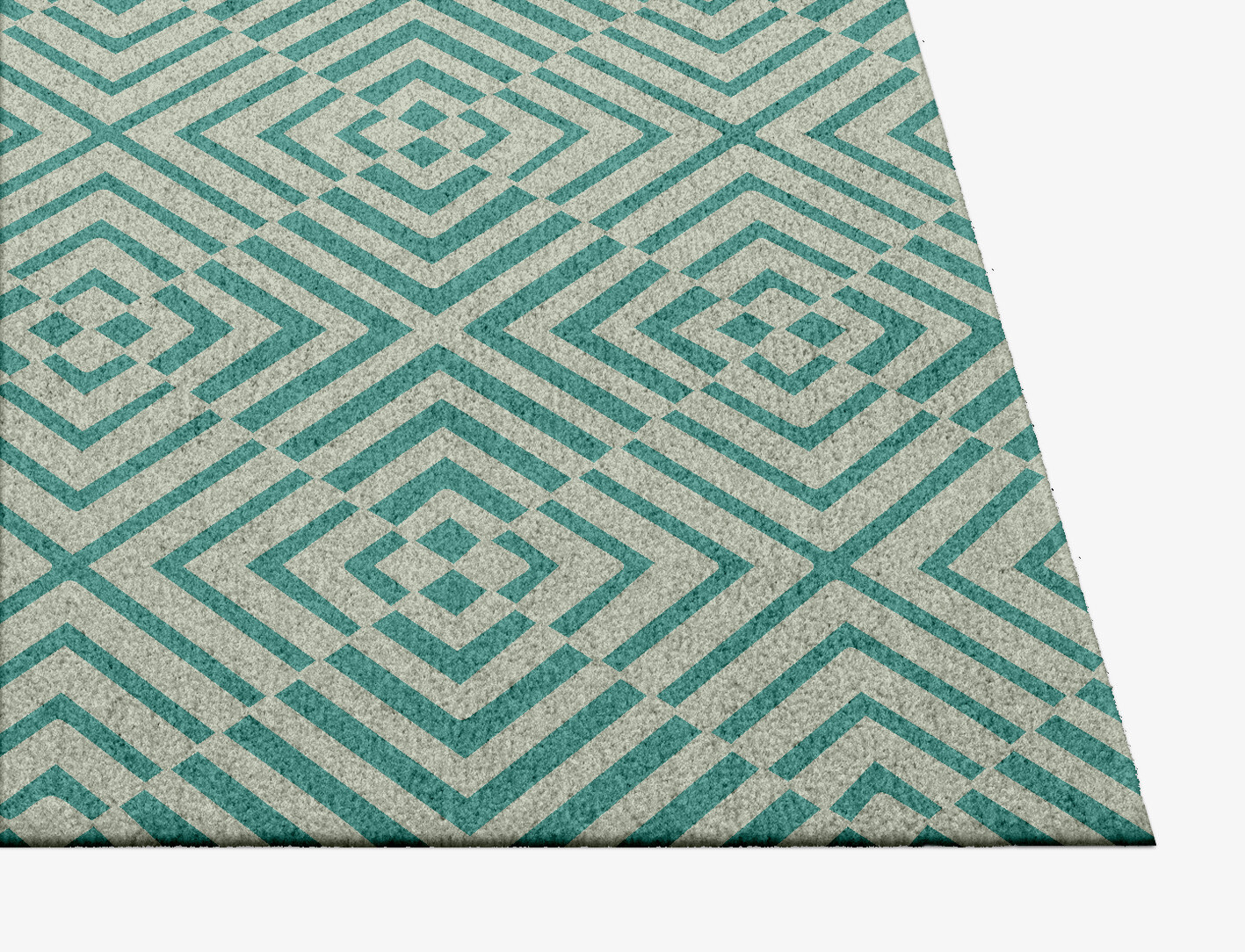 Mirage Geometric Square Hand Knotted Tibetan Wool Custom Rug by Rug Artisan
