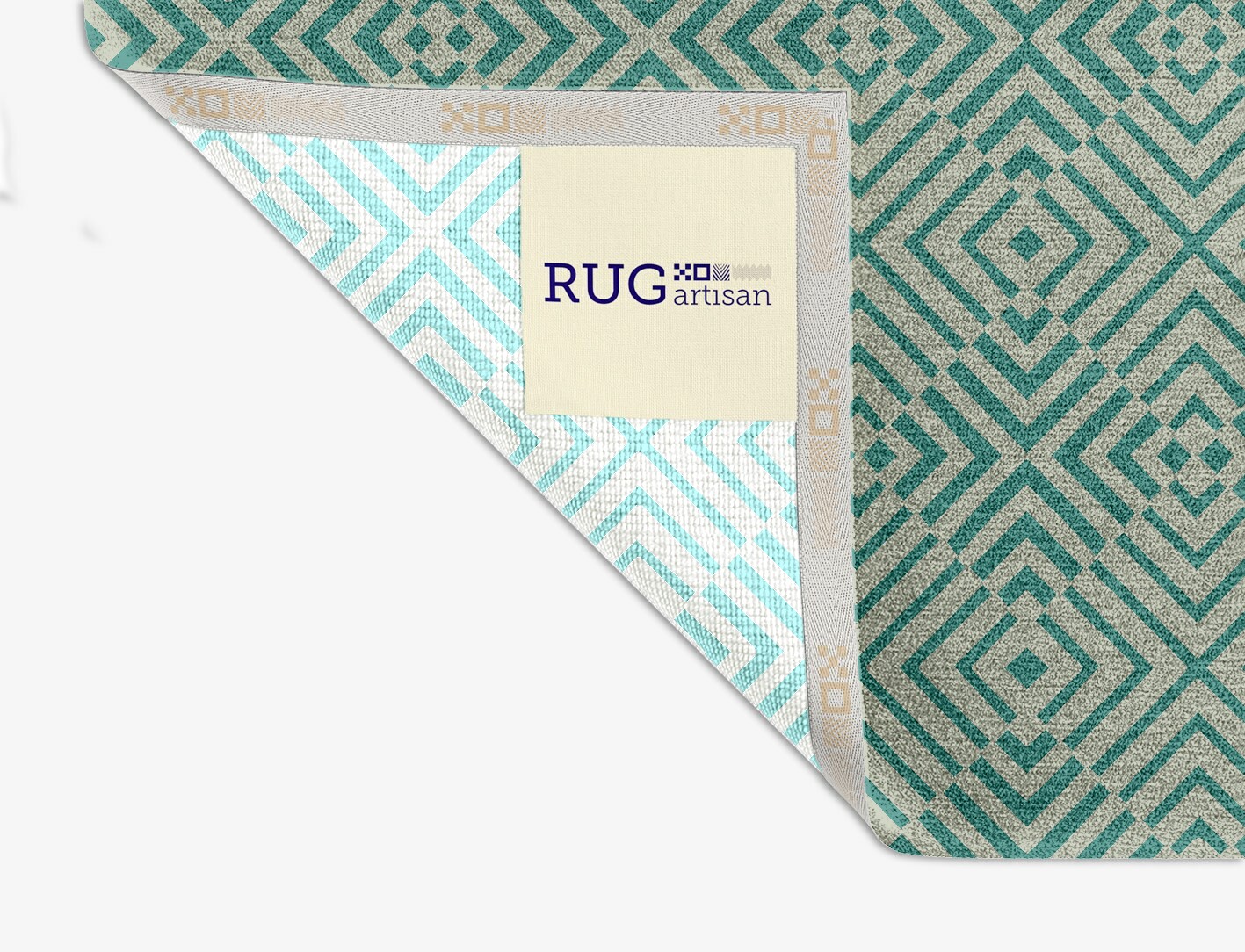 Mirage Geometric Square Hand Knotted Tibetan Wool Custom Rug by Rug Artisan