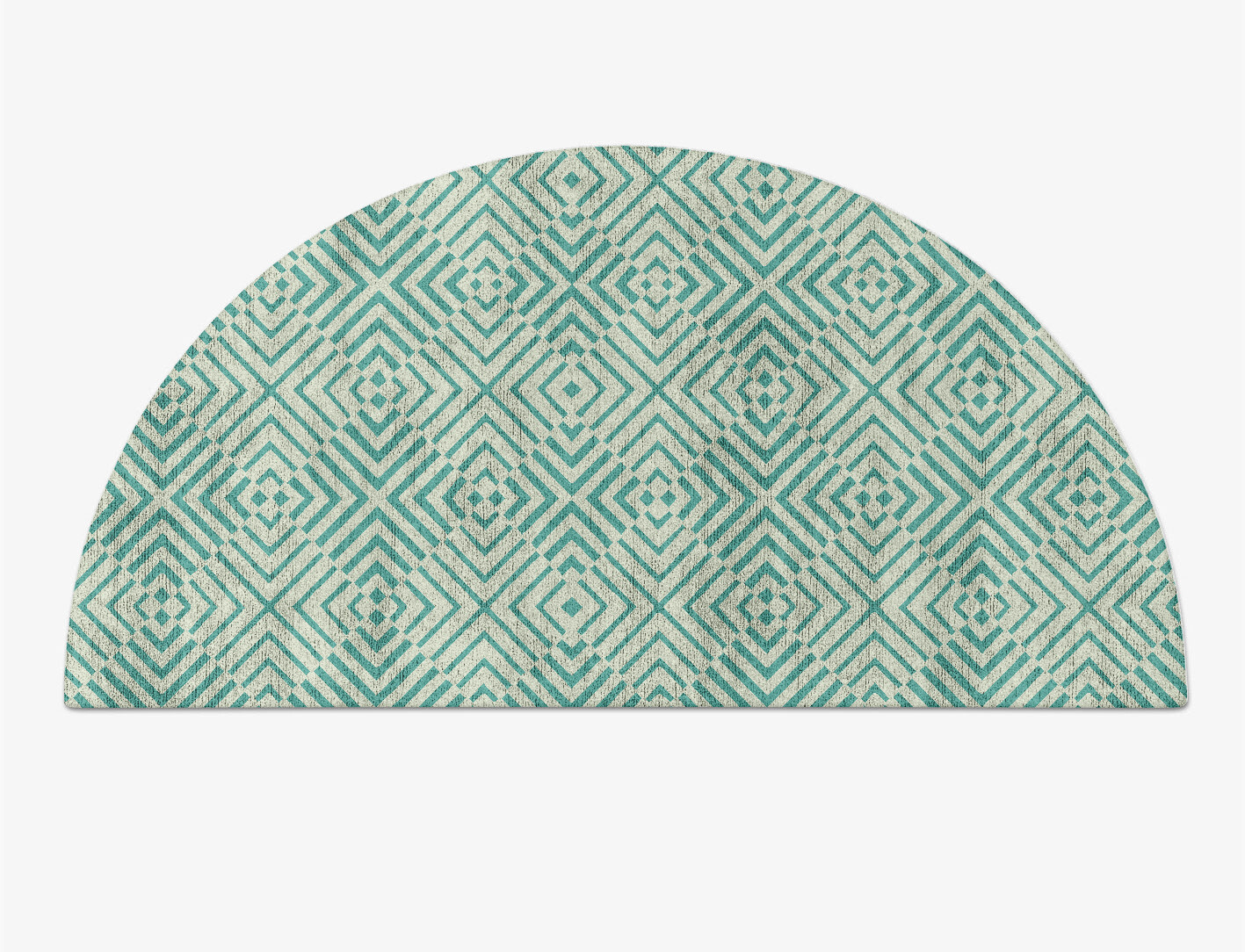 Mirage Geometric Halfmoon Hand Tufted Bamboo Silk Custom Rug by Rug Artisan