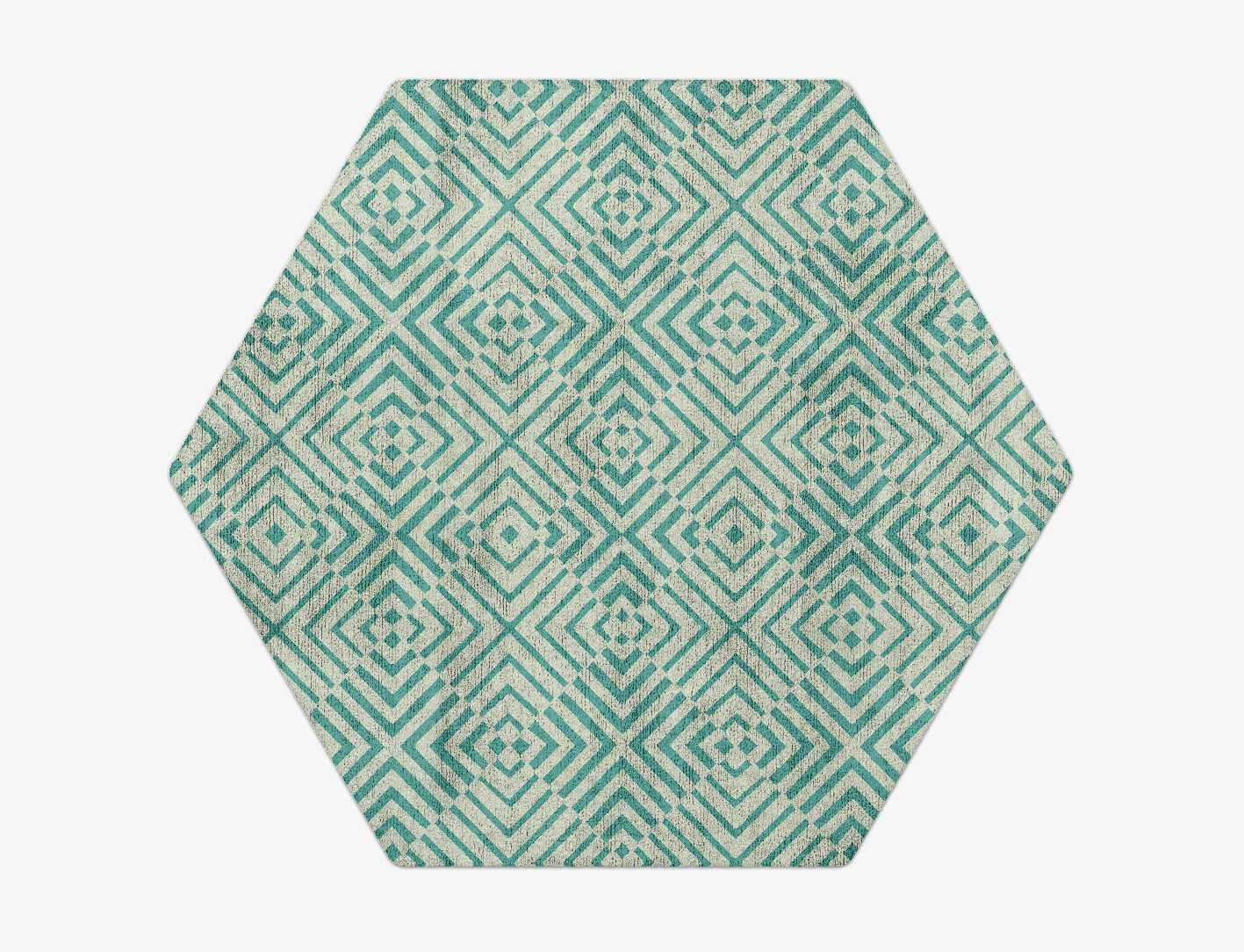 Mirage Geometric Hexagon Hand Tufted Bamboo Silk Custom Rug by Rug Artisan