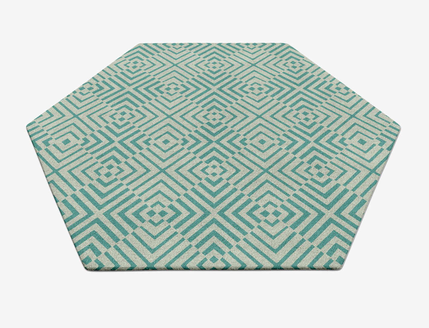 Mirage Geometric Hexagon Hand Tufted Pure Wool Custom Rug by Rug Artisan