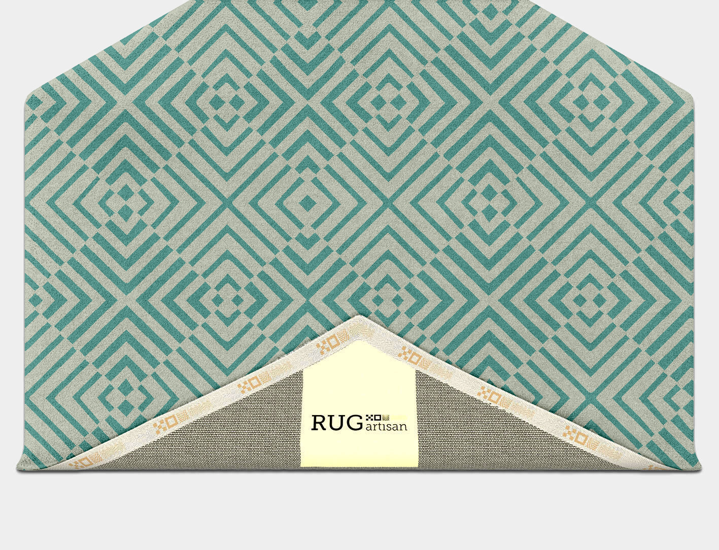 Mirage Geometric Hexagon Hand Tufted Pure Wool Custom Rug by Rug Artisan