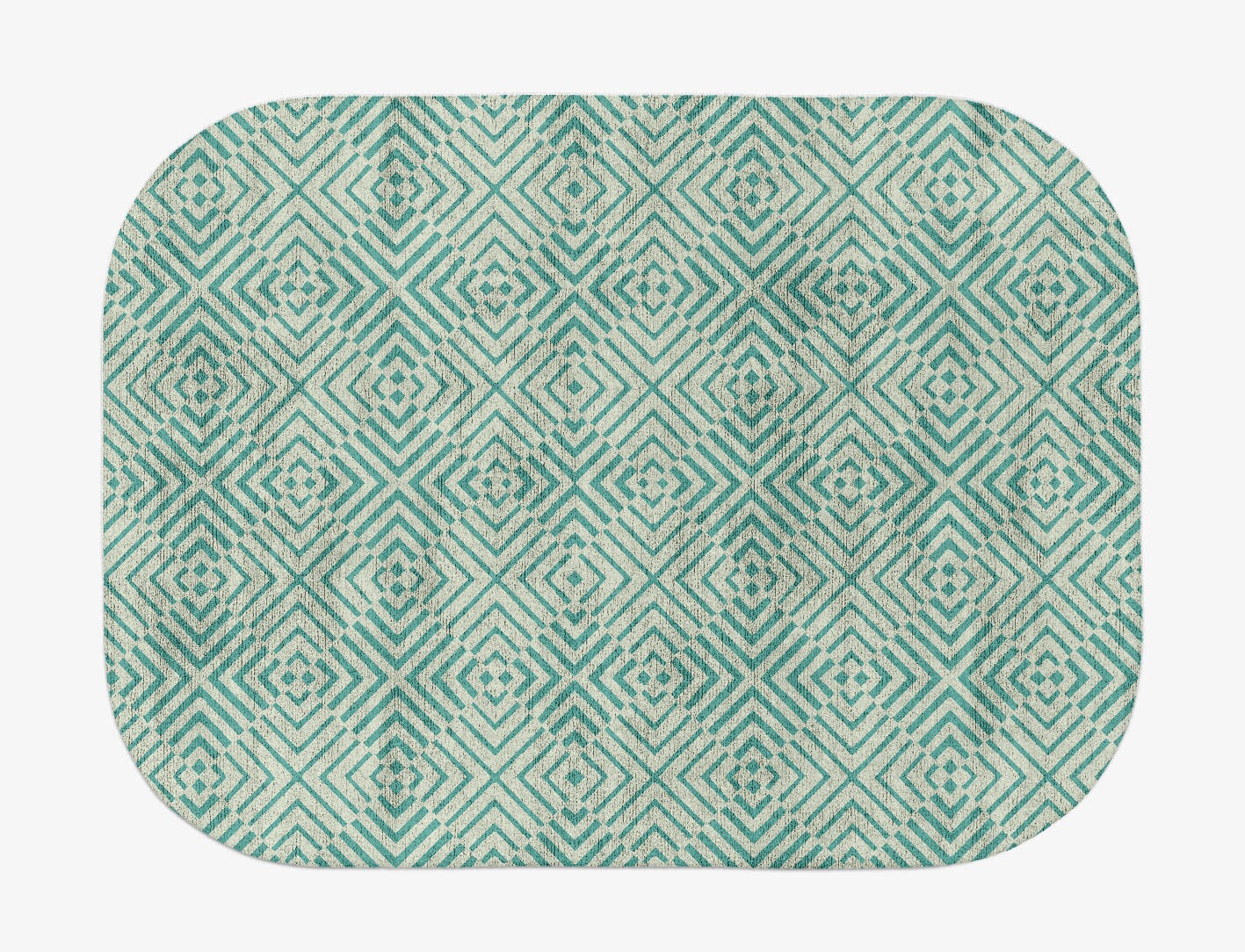 Mirage Geometric Oblong Hand Tufted Bamboo Silk Custom Rug by Rug Artisan