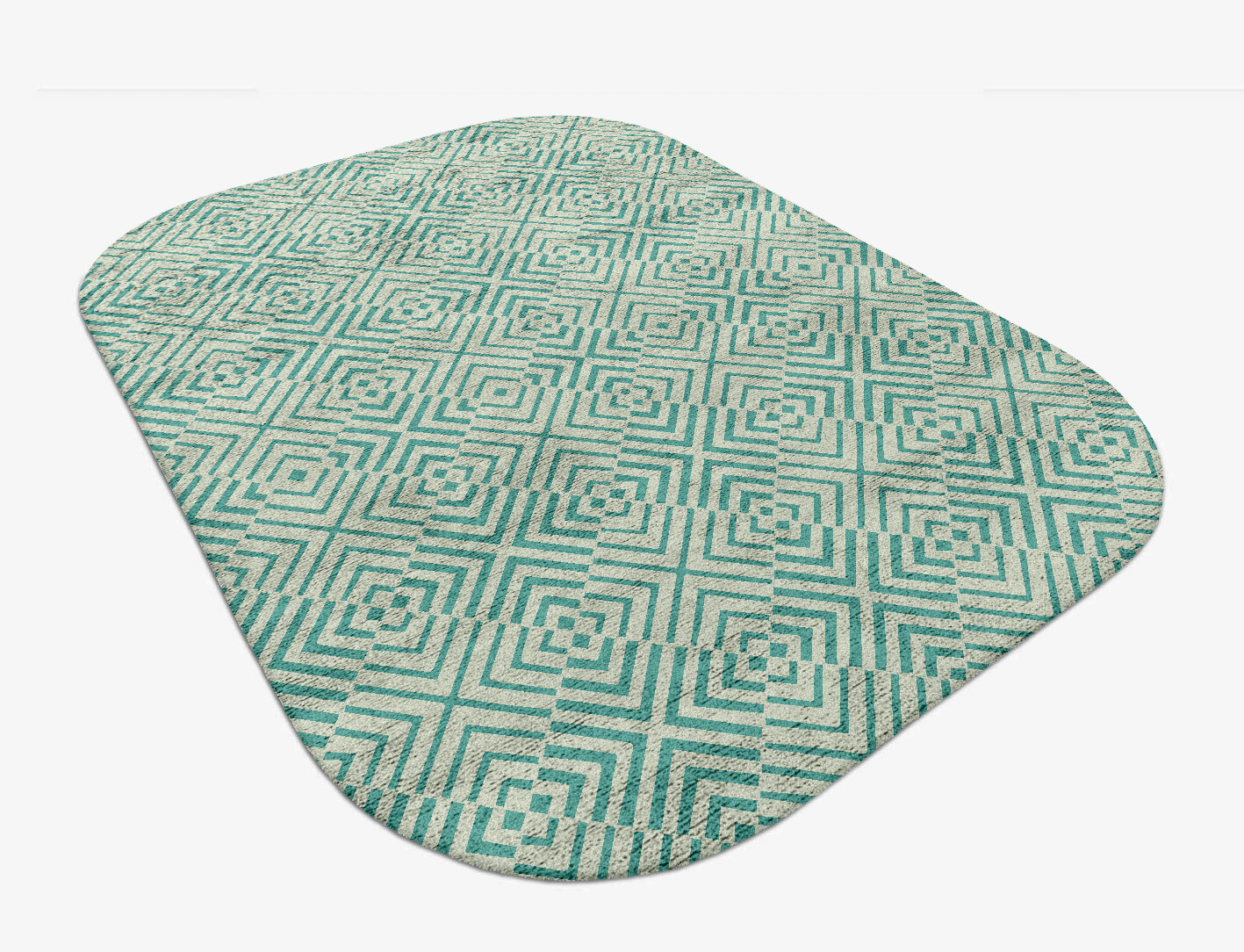 Mirage Geometric Oblong Hand Tufted Bamboo Silk Custom Rug by Rug Artisan