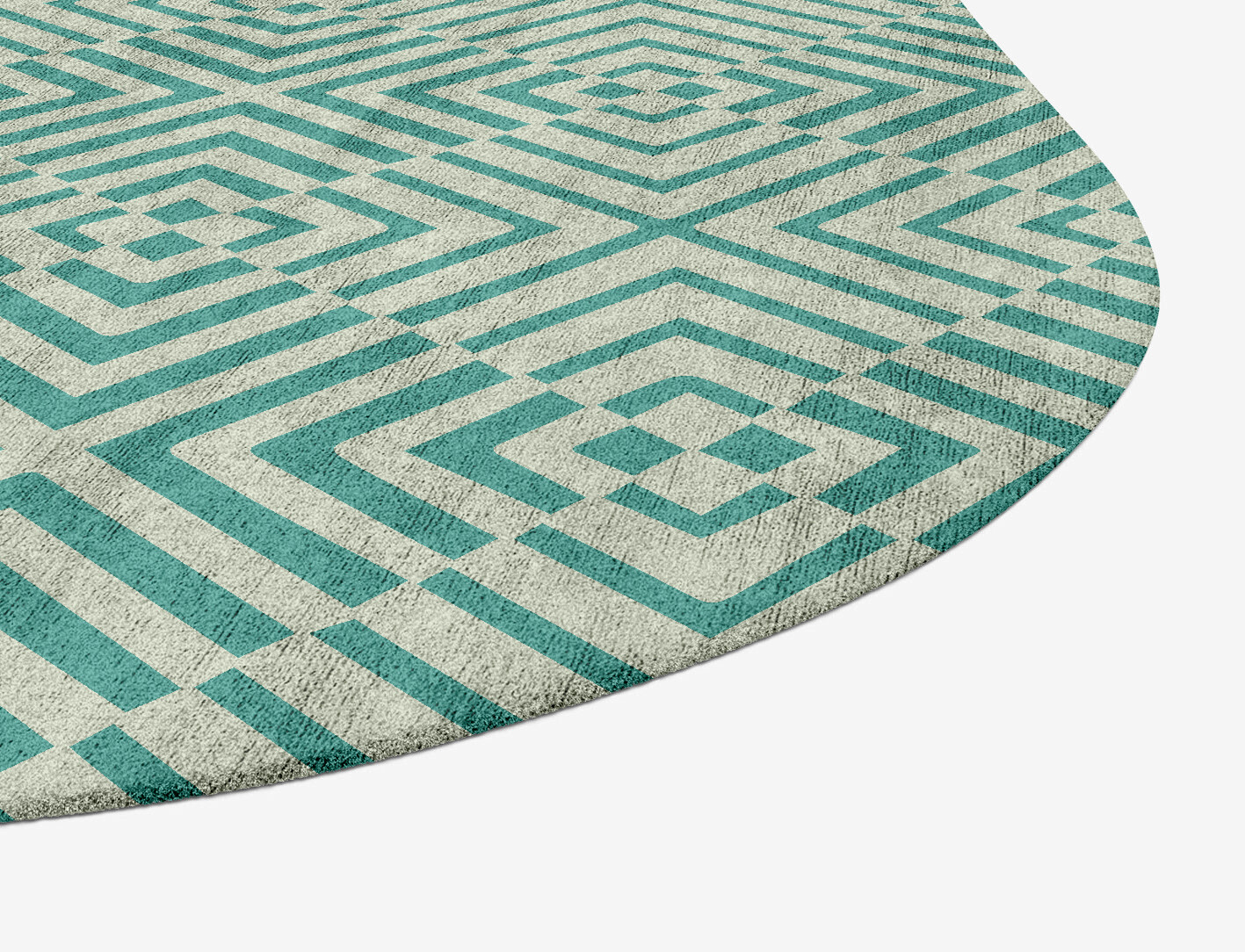 Mirage Geometric Oblong Hand Tufted Bamboo Silk Custom Rug by Rug Artisan