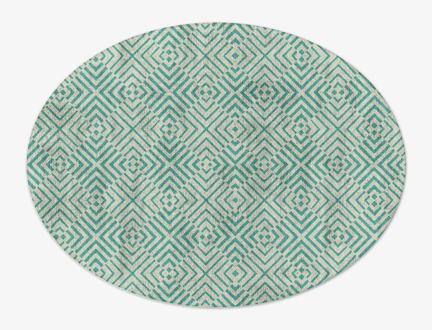 Mirage Geometric Oval Hand Tufted Bamboo Silk Custom Rug by Rug Artisan