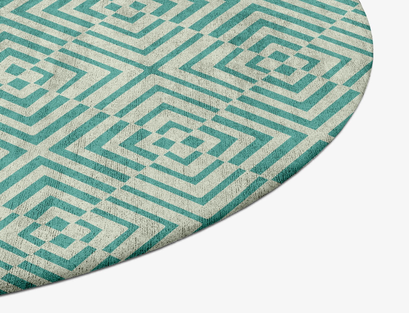 Mirage Geometric Oval Hand Tufted Bamboo Silk Custom Rug by Rug Artisan