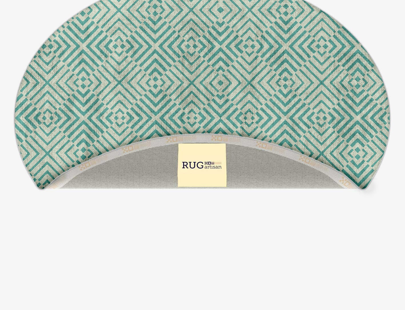 Mirage Geometric Oval Hand Tufted Bamboo Silk Custom Rug by Rug Artisan