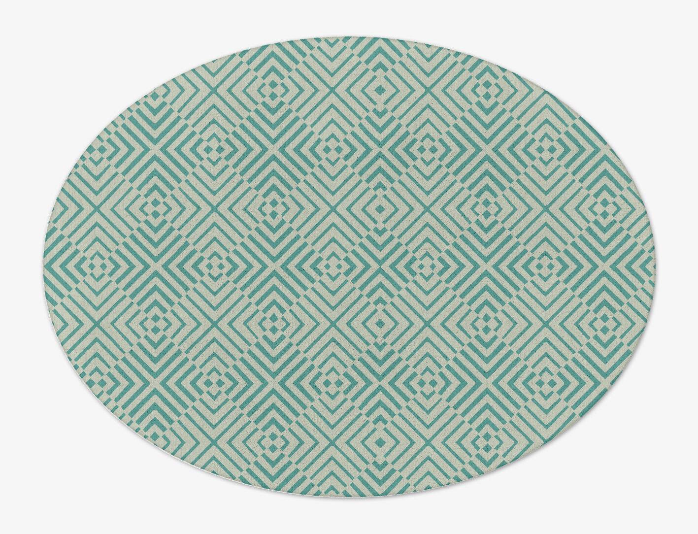 Mirage Modern Geometrics Oval Hand Tufted Pure Wool Custom Rug by Rug Artisan